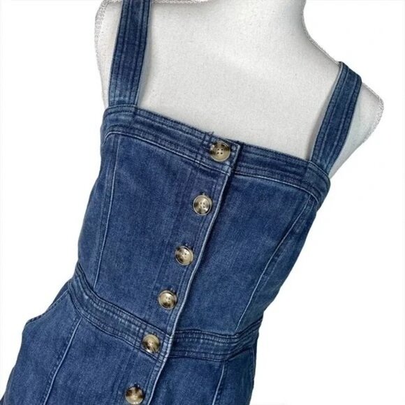 Express Denim Button Down Mini Dress - Picture 6 of 8